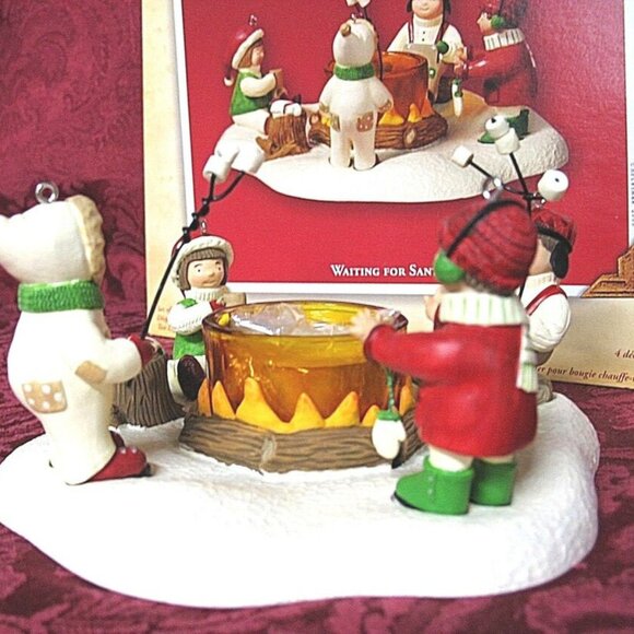 NEW 2003 HALLMARK KEEPSAKE ORNAMENT WAITING FOR SANTA TEALIGHT CANDLEHOLDER 6 PC - Picture 13 of 13